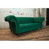 AEA Sofagarnitur 3+2+1,5 Sitzer Set Design Sofas Polster Couchen Samt Chesterfield