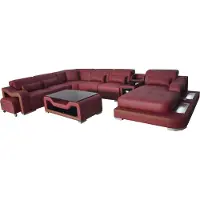 Xl Moebel Gmbh Leder Wohnlandschaft Garnitur Design Modern Ecke Sofa Couch U-Form G8027G Tisch