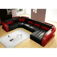 AEA LEDERSOFA WOHNLANDSCHAFT COUCH GARNITUR POLSTERECKE ECKCOUCH SOFA U-Form Bergamo