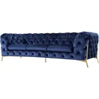 Xl Moebel Gmbh Sofa Chesterfield Couch Polster XXL Garnitur Textil 3+3 designer Couchen Blau