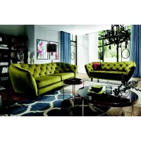 AEA Chesterfield 3+2 Sitzer Sofagarnitur Polster Stoff Couch Sitz Garnitur Design