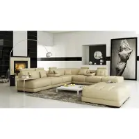 AEA Canapé en cuir Big Sofa Couch Wohnlandschaft U Form Polster Garniture Ecksofa Sofas