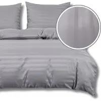 Cotton World Coton World Percale Housse de couette 200x220 rayures élégantes