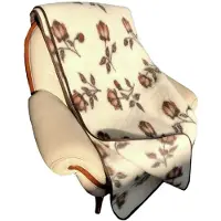 Merkloos Couette en laine avec motif floral, 100% Laine