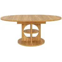 StarTech.com Table extensible - Ronde qui devient ovale - 110–150 cm - Espace de rangement - Bois + MDF - Capacité de charge jusqu'à 60 kg - Gain de place