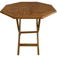 Merkloos Table de jardin pliante en teck pour 4 personnes