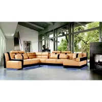 AEA XXL U-Form Leder Wohnlandschaft Couch Polster Sitz Ecksofa Sofa Große Garnitur