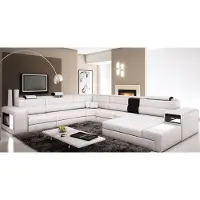 AEA Ecksofa Sofa Couch Polster Garnitur Design Leder Wohnlandschaft Landau ws