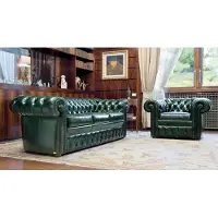 AEA Sofagarnitur 3+1 Chesterfield Polster Sofa Sitz Garnitur Klassische Couch Leder