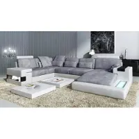 AEA Leder U-Form Wohnlandschaft Polster Eckcouch Couch Leder Sofa Ecksofa Eckcouch