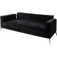 AEA 3 Seater Sofa Dreisitzer Couch Stoff Metallbeine Wohnzimmer Schwarz