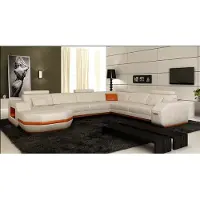 AEA Canapé design Canapé rembourré Salon Canapé d'angle Cuir PH300 O/B Nouveau