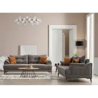 AEA Komfortable Sofagarnitur 3+3 Sitzer Gemütliche Couchgarnitur Wohnlandschaft