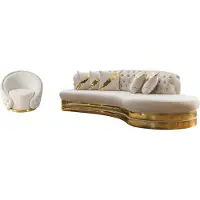 AEA Élégant canapé Chesterfield Designer Salon Set 3 places