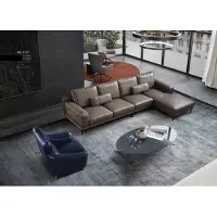 AEA Canapé d'angle Canapé Designer Assise Coin Paysage Vivant Cuir Canapé Garniture