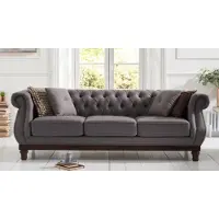 AEA Chesterfield Sofa Couch Polster Stoff Leder Couchen Polster Garnitur Holz