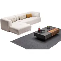 AEA Eckgarnitur Ecksofa L-Form Stoffsofa Polstersofa Couch Sofa Beige