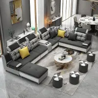AEA Ecksofa U-Form Wohnlandschaft Sofa Couch Polster Garnitur Sofas Leder