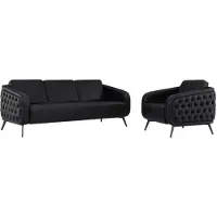 AEA Sofa Sofagarnitur Sessel 3 Sitzer Sofa Couch Ledersofa Sitz Polster Garnitur