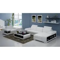 AEA Ledersofa Couch Wohnlandschaft Ecksofa Sessel Garnitur Modern Sofa G8028E