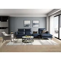 AEA Eck Leder Design Sofa Italienische Möbel Sitz Polster Garnitur Couch Landschaft