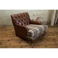 AEA Fauteuil 1 place Relax Coussin TV Chesterfield Textile Canapé Tissu Nouveau