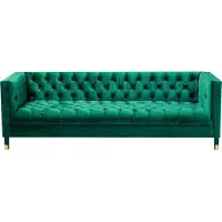 AEA Chesterfield Design Polster Couch Textil Sofa Dreisitze Wohnzimmer Polster Sitz