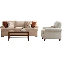 AEA Bequeme 2‑teilige Wohnzimmer‑Set 3‑Sitzer Sofa und Sessel elegant.