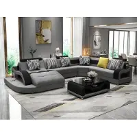 AEA Ecksofa Sofa U-Form Couch Polster Designer Textil Big Stoffsofa Wohnlandschaft