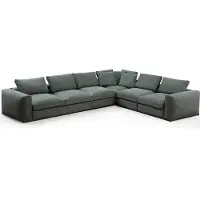 Xl Moebel Gmbh Wohnlandschaft Ecksofa L-Form Holz mit Textil Moderne Couch grün