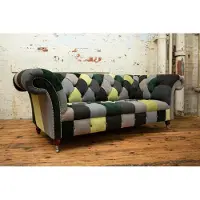 AEA Canapé trois places rembourré Design Canapé trois places Chesterfield Nouveau