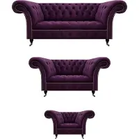 AEA Möbel Sofagarnitur 3+2+1 Sitzer Polstermöbel Design Modern Stil Chesterfield