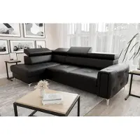 AEA Ledersofa L-Form Couch Wohnzimmer Ecke Design Wohnlandschaft Couchen Sofas