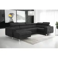 AEA Wohnlandschaft Design Ecksofa Textil Couchen Sofas U-Form Sofa Couch Polster