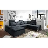 AEA Ecksofa U-Form Sofa Wohnlandschaft Garnitur Polster Bettfunktion Schlafsofa