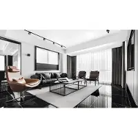 AEA Canapé 3 places rembourré Design Canapé moderne 3 places Canapé chambre Meubles Noir