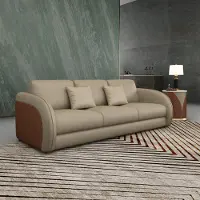 AEA Dreisitzer Couch Polster Design Sofa Moderne 3er Sitz Sofas Zimmer Möbel Beige