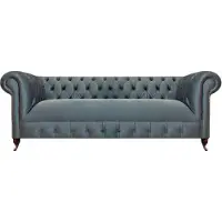 AEA Graues Chesterfield Wohnzimmer Sofa Moderner Dreisitzer Sitzmöbel Couch