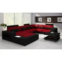 AEA Canapé avec port USB, canapé en cuir avec éclairage, ensemble de salon, fabrication sur mesure