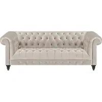 AEA Weiße Chesterfield Polstercouch Designer Dreisitzer Moderner 3-Sitzer