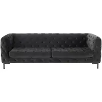 AEA Canapé Chesterfield Coussin Tissu Cuir Canapé Textile Garniture 3 places Nouveau