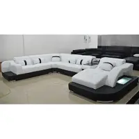 AEA Ledersofa Sofa Modernes Leder Wohnlandschaft Design Ecksofa Couch Polster