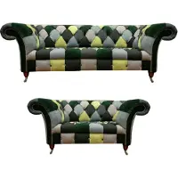 AEA Moderne Chesterfield Set Canapés Salon Meubles rembourrés Ensemble de canapés 3+2 Canapé