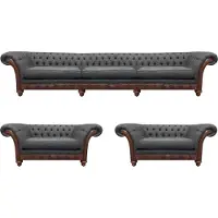 AEA Sofa Couch Polster Garnitur Sofagarnitur Moderne Couchen 3tlg Chesterfield