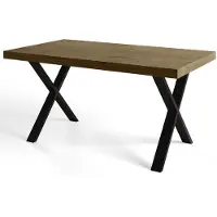Alpi Möbel Table de Salle à Manger 140x80 cm, Table Cuisine avec des Pieds Métalliques Robustes, Collection Loft X, Lefkas