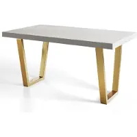 Alpi Möbel Table de Salle à Manger 180x280 cm, Table Extensible avec des Pieds Métalliques Robustes, Collection Loft Trapez, Blanc