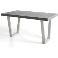 Alpi Möbel Table de Salle à Manger 180x280 cm, Table Extensible avec des Pieds Métalliques Robustes, Collection Loft Trapez, At clair