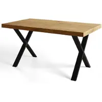 Alpi Möbel Table de Salle à Manger 180x280 cm, Table Extensible avec des Pieds Métalliques Robustes, Collection Loft X, Lancelot