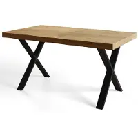 Alpi Möbel Table de Salle à Manger 180x280 cm, Table Extensible avec des Pieds Métalliques Robustes, Collection Loft X, Craft