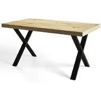 Alpi Möbel Table de Salle à Manger 160x260 cm, Table Extensible avec des Pieds Métalliques Robustes, Collection Loft X, Artisan